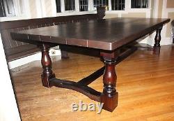 10 -12 seater Large Chunky Dining Table, Thick 54mm Solid Oak top, Any stain 3.2m