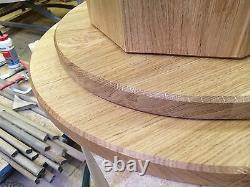 1500mm / 150cm SOLID OAK ROUND PEDESTAL LEG TABLE HAND CRAFTED MADE TO ORDER