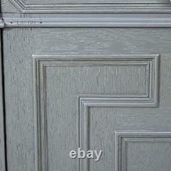 1920's Solid Oak Bookcase Painted Grey