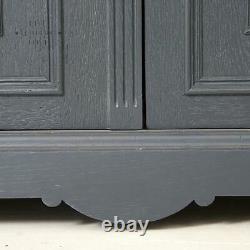 1920's Solid Oak Bookcase Painted Grey