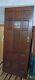 1950s Solid Oak Front Door With Decorative Glass Original Wood Very Heavy
