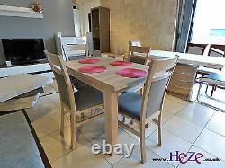 2 wooden chairs, strong and solid, oak sonoma colour Kam02
