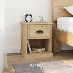2pcs Bedside Table Bedroom Cabinet with Drawer Shelf Side Tables Nightstand Pair