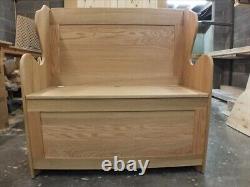 3ft Monks Bench 100% Solid Oak Hand Made Various Sizes & Colours Bespoke