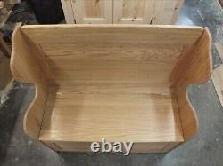 3ft Monks Bench 100% Solid Oak Hand Made Various Sizes & Colours Bespoke