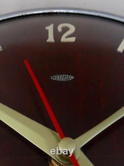 50/60s METAMEC WALL CLOCK, Vintage OAK WOOD & CHROME, Retro AA BATTERY QUARTZ