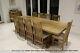 8-10-12 Seater Solid Oak, Trident King Post Corbel, Dining Table. 54mm