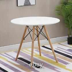 80cm Kitchen Eiffel Style Round Dining Table Wooden For Living Room and Cafe