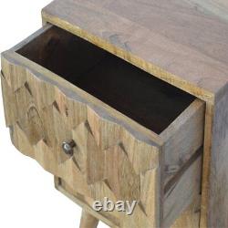 AF Pineapple Range Oak Finish 3 Draw Chest Cabinet TV Unit Bedside Table