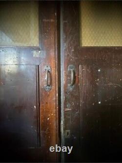 ANTIQUE 1930s MAHOGANY ORIGINAL DOORS (pair)