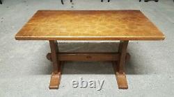 Acornman Adzed Top Solid Oak Coffee Table Pair Available