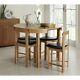 Alena Space Saver Solid Wood Dining Table & 4 Oak Chairs Space Saving