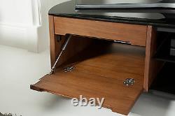 Alphason TV Stand Cabinet Unit 1 Drawer Walnut Real Wood Veneer Finewoods 1100mm