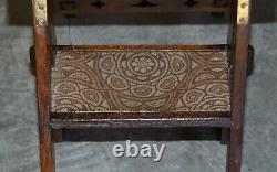 Antique Arts & Crafts Metamorphic Library Steps William Morris Carpet Upholstery