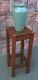 Antique Arts Crafts Mission Oak Wood End Accent Art Riser Plant Stand Table