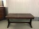 Antique Edwardian Solid Oak 8 Seat Trestle Table