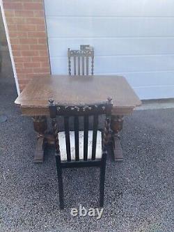 Antique Extending Dining Table & Chairs- Victorian c1860s