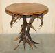 Antique German Black Forest Carved Rams Head Antler Supper Table Part Of A Suite