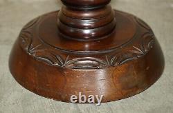 Antique Hand Carved Corinthian Pillar Jardiniere Stand For Antique Display