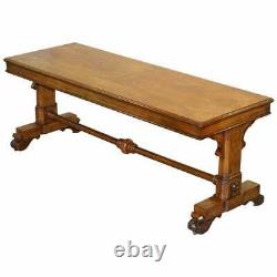 Antique Howard & Son's Pollard Oak Refectory Dining Serving Table Fully Stamped