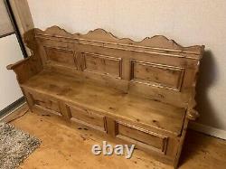 Antique Monks Bench / Church Pew approx 6 ft Solid Wood