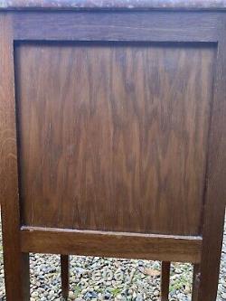 Antique Pair of French Oak Bedside Cupboards Cabinets