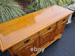 Antique Style Light Oak Sideboard Cupboard Cabinet 2 Drawers Reproduction