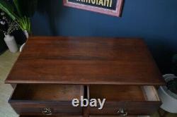 Antique Victorian Large Dark Oak Chest of Drawers