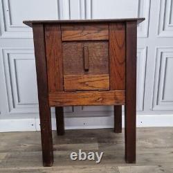 Antique Wooden Rustic Table Cabinet Night Stand Pot Cupboard Bedside Cupboard