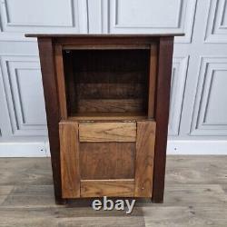 Antique Wooden Rustic Table Cabinet Night Stand Pot Cupboard Bedside Cupboard