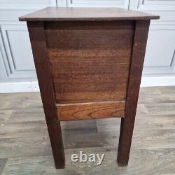 Antique Wooden Rustic Table Cabinet Night Stand Pot Cupboard Bedside Cupboard