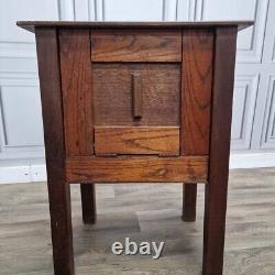 Antique Wooden Rustic Table Cabinet Night Stand Pot Cupboard Bedside Cupboard