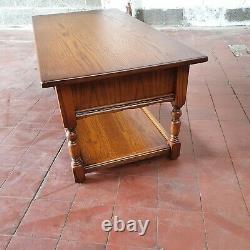 Antique/reproduction 2 Drawer Coffee/lounge Table With Shelf/plasma Tv Stand