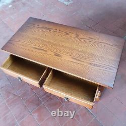 Antique/reproduction 2 Drawer Coffee/lounge Table With Shelf/plasma Tv Stand