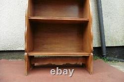 Arts & Crafts Oak / Beech Bookcase, Book Shelf, Waterfall Design, Quality Item