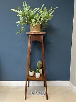 Arts and Crafts Antique Oak Plant Stand, in the manner of Liberty & Co c. 1900