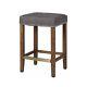 Ash Upholstered Seat Backless Counter Stool 26 Grey Fast + Free Shipping
