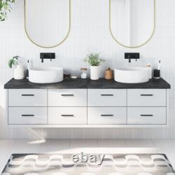 Bathroom Countertop Vanity Top Wash Basin Worktop Treated Solid Wood vidaXL