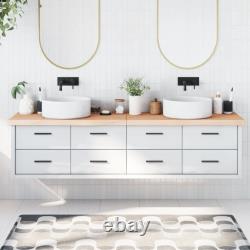 Bathroom Countertop Vanity Top Wash Basin Worktop Treated Solid Wood vidaXL