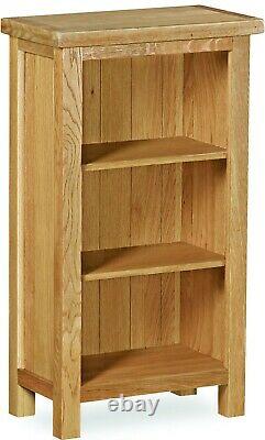 Baysdale Rustic Oak Low Narrow Bookcase / Shelving Unit / Bookshelf / Rustic Oak