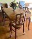 Beautiful French Solid Oak Extending Dining Table And 4 Chairs (kt13 Area)