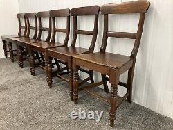 Beautiful Late 16th Century English Solid Oak Gateleg Dining Table & 6 chairs