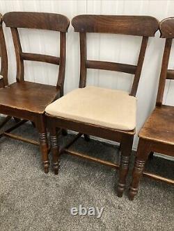 Beautiful Late 16th Century English Solid Oak Gateleg Dining Table & 6 chairs