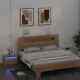 Bedside Cabinet Bedroom Led Lights X 2 Table Nightstand Drawer Wood Storage Unit
