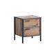 Bedside Table Cabinet Side End Table Nightstand Storage Organizer Home Stand Oak