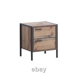 Bedside Table Cabinet Side End Table Nightstand Storage Organizer Home Stand Oak