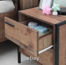 Bedside Table Cabinet Side End Table Nightstand Storage Organizer Home Stand Oak