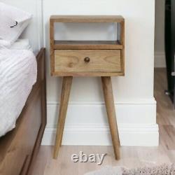 Bedside Table Solid Wood Bedroom Furniture Adorable Mini Oak Bedside handmade