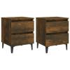 Bedside Table With Drawers Storage Cabinets Bedroom Nightstands Tables Set 2 Pcs