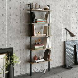 (Bendire & Black) Decorotika Piante Metal Wood Accent Ladder Bookcase
